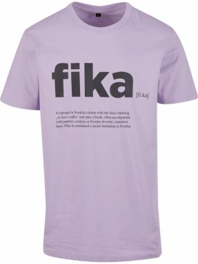 Mister Tee Tričko 'Fika Definition'  svetlofialová / čierna