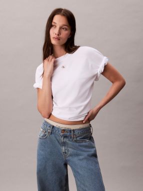 Calvin Klein Jeans Tričko  biela
