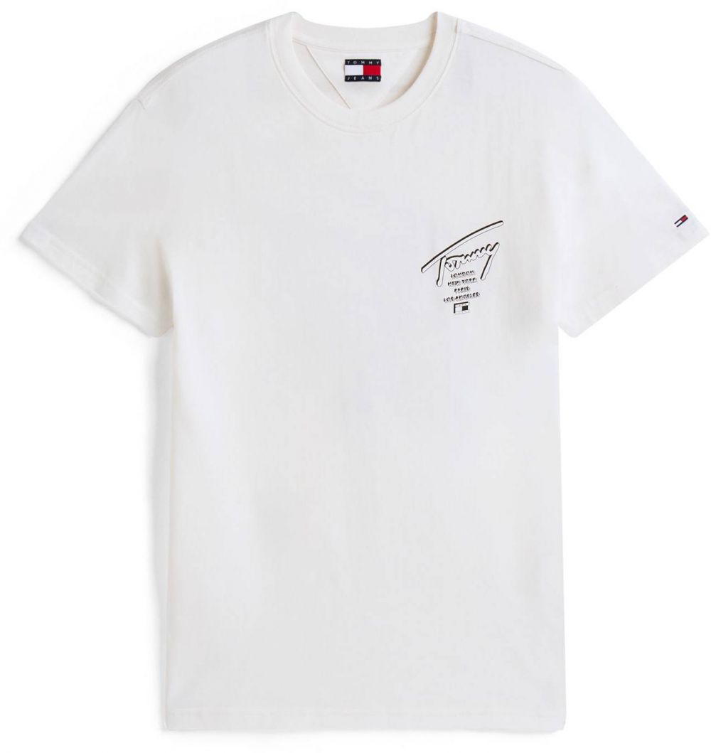 Tommy Jeans Tričko 'City'  čierna / biela