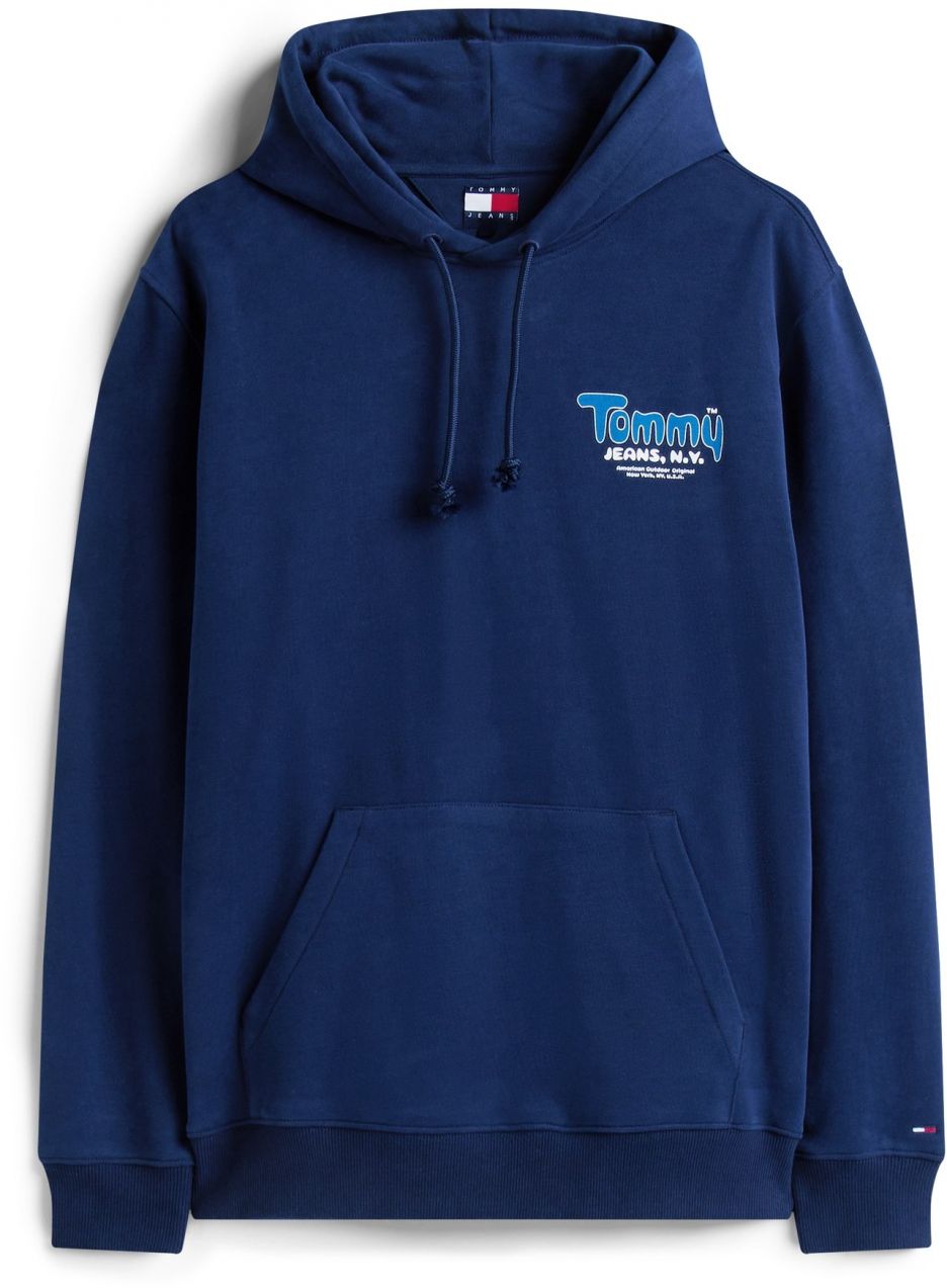 Tommy Jeans Mikina  modrá / námornícka modrá / biela