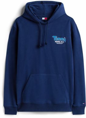 Tommy Jeans Mikina  modrá / námornícka modrá / biela