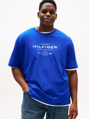 Tommy Hilfiger Big & Tall Tričko  modrá / biela