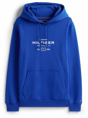 TOMMY HILFIGER Mikina  modrá / biela