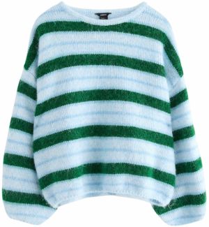 Lindex Sveter 'Lollie'  pastelovo modrá / svetlomodrá / tmavozelená