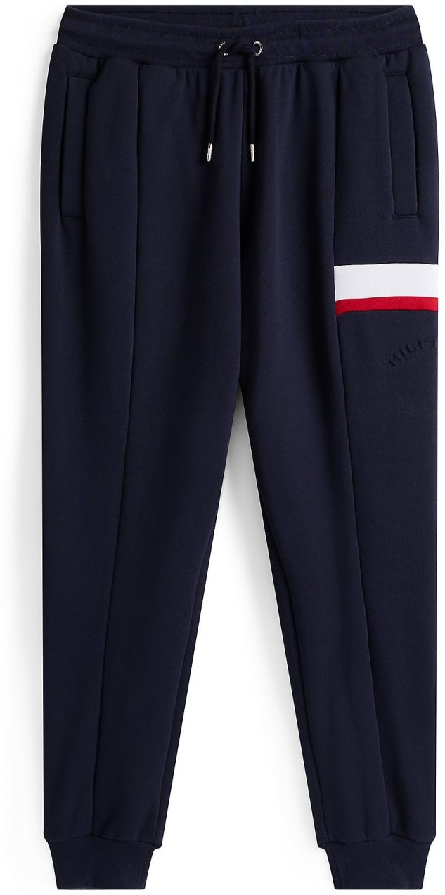 TOMMY HILFIGER Nohavice  tmavomodrá / brusnicová / biela