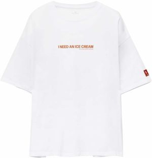 Pull&Bear Tričko 'PACIFIC'  koňaková / staroružová / svetloružová / biela