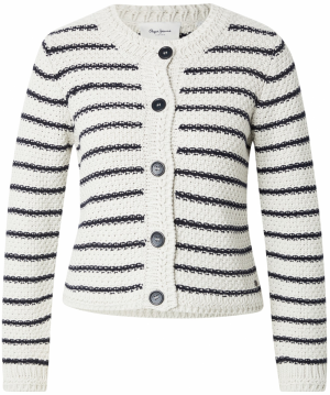 Pepe Jeans Kardigán 'Cassie'  čierna / biela