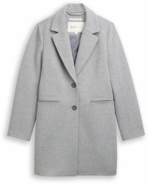TOM TAILOR DENIM Prechodný kabát  sivá