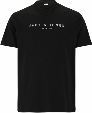 Jack & Jones Plus Tričko 'JPRCCJAYSON'  čierna / biela