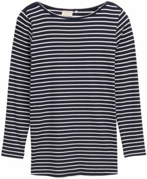 Tom Tailor Women + Tričko  námornícka modrá / biela