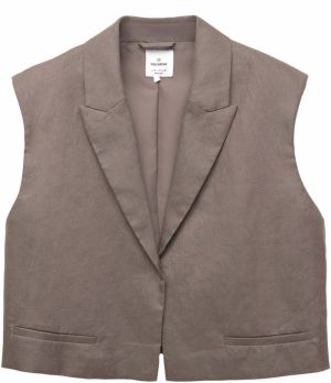 Pull&Bear Vesta k obleku  tmavobéžová