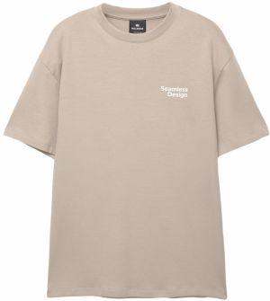 Pull&Bear Tričko  piesková / sivá / antracitová / biela