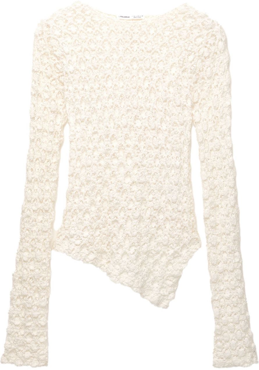 Pull&Bear Tričko  krémová
