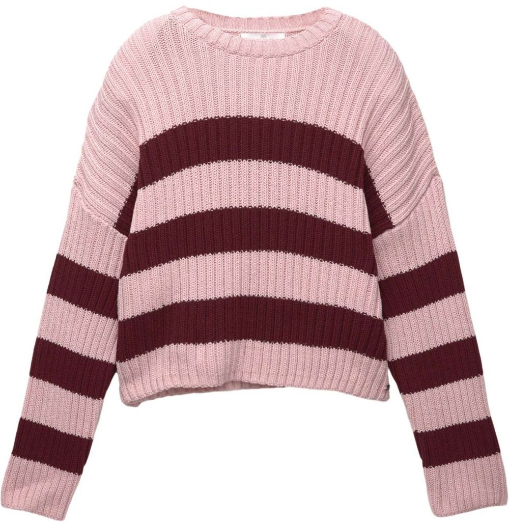 Pull&Bear Sveter 'PACIFIC'  ružová / burgundská