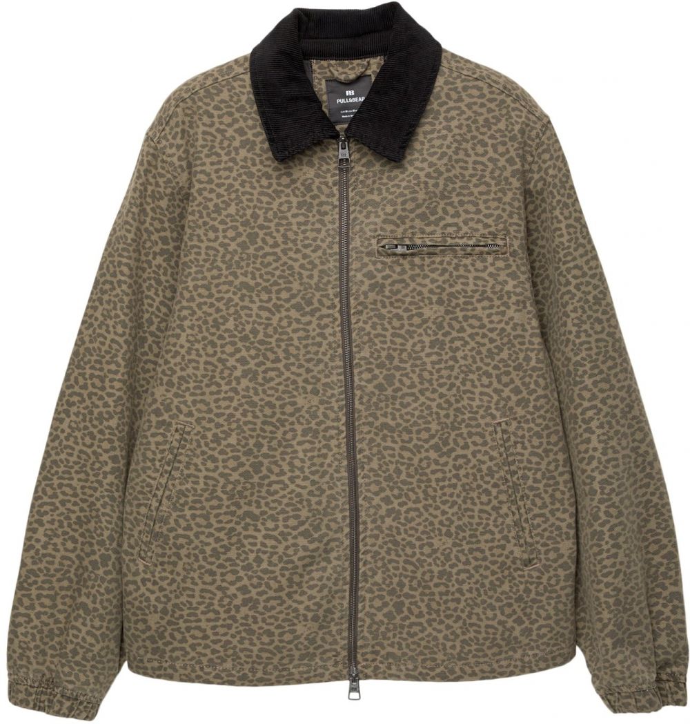 Pull&Bear Prechodná bunda  hnedá / tmavohnedá