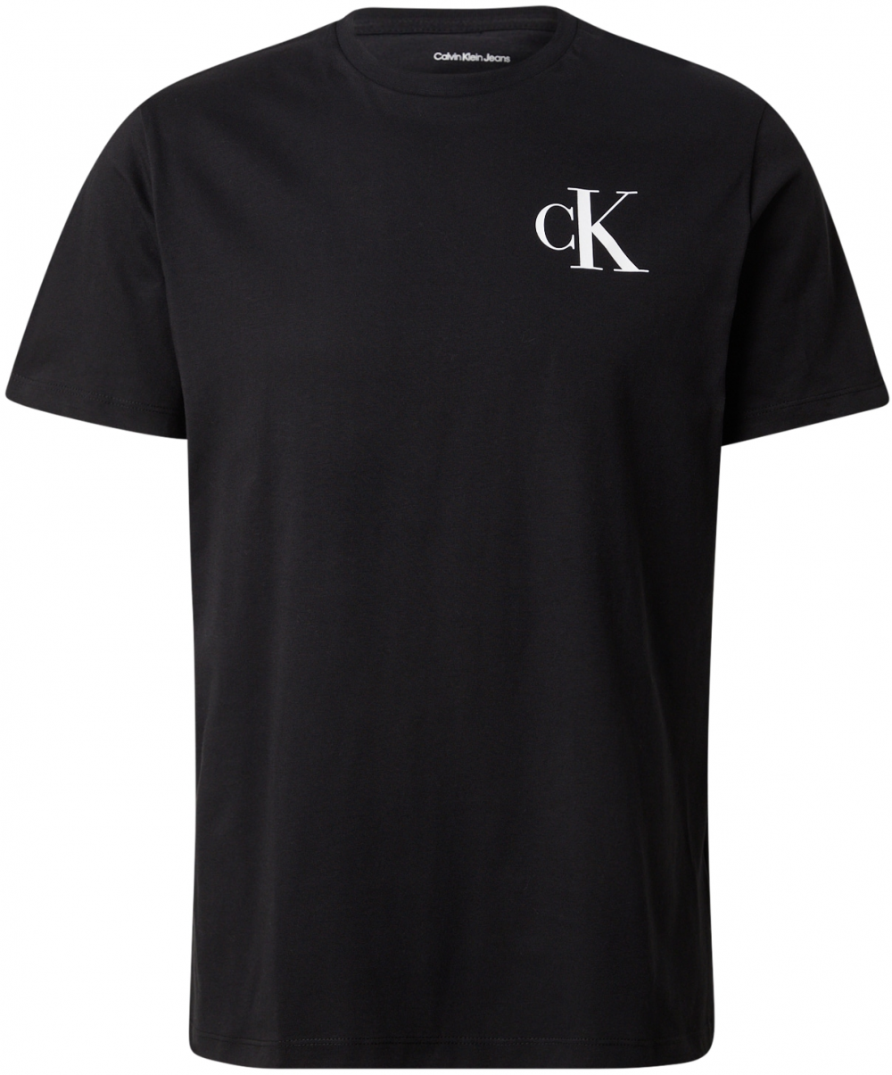 Calvin Klein Jeans Tričko  čierna / biela