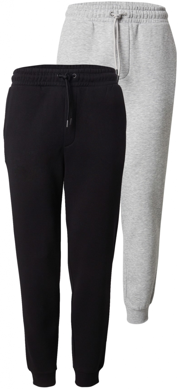 JACK & JONES Nohavice 'JPSTGORDON JJBRADLEY'  sivá melírovaná / čierna