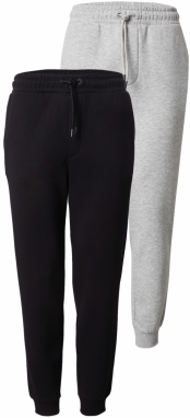 JACK & JONES Nohavice 'JPSTGORDON JJBRADLEY'  sivá melírovaná / čierna