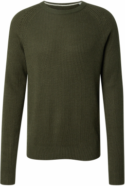 JACK & JONES Sveter 'JJPANNEL'  tmavozelená