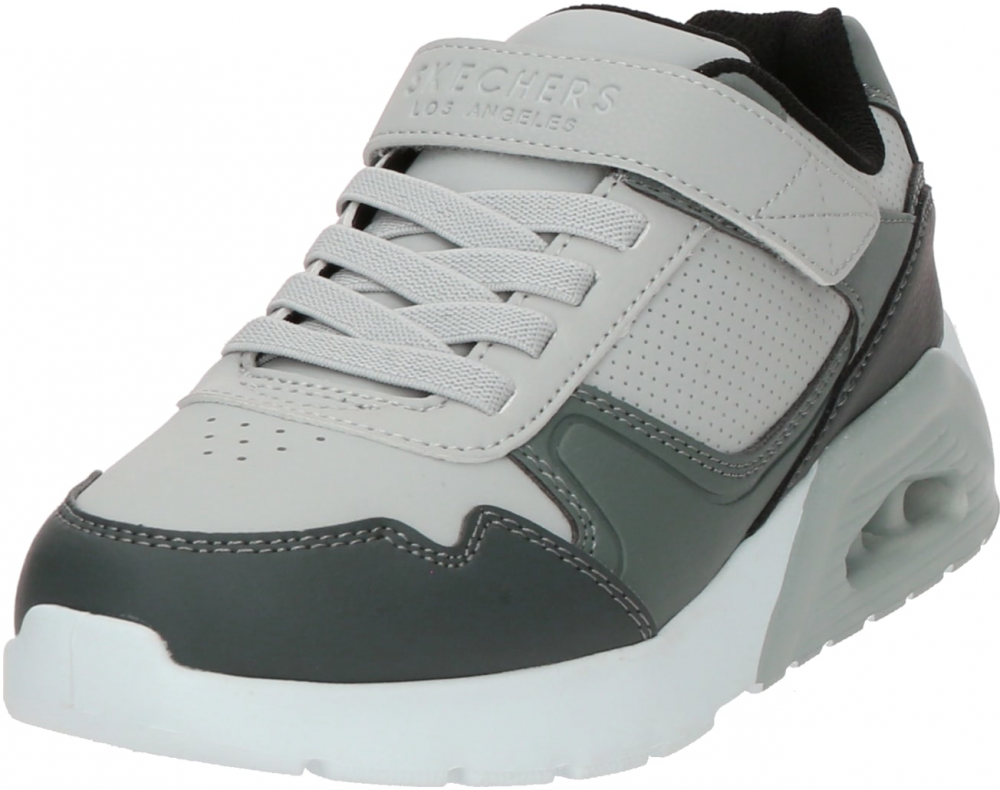 SKECHERS Tenisky 'UNO LITE 2.0 - PILLAR DUO'  sivá / tmavosivá / tmavozelená