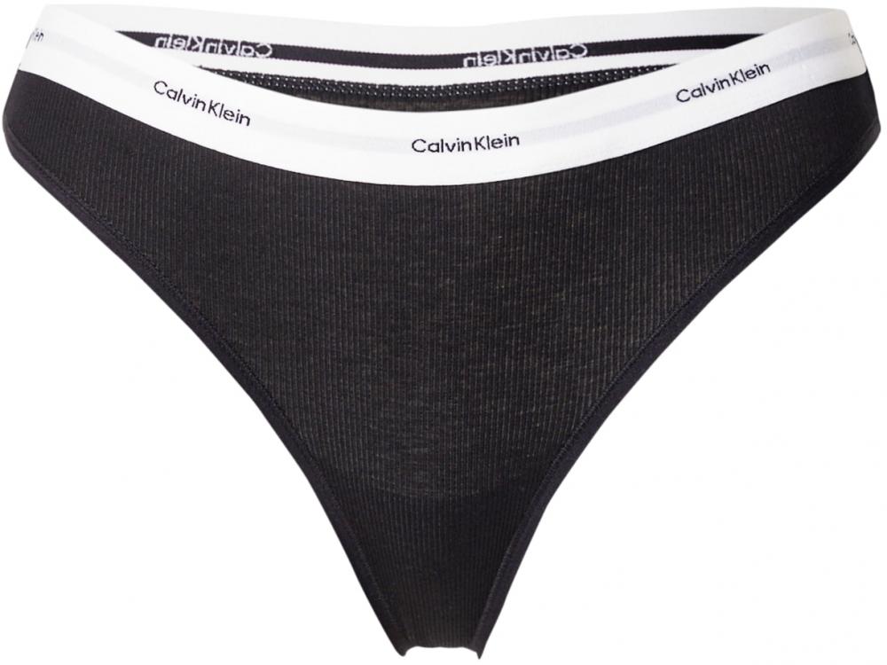 Calvin Klein Underwear Tangá  čierna / biela