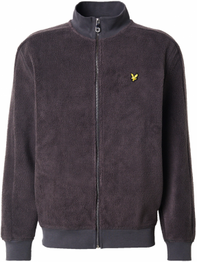 Lyle & Scott Flisová bunda  žltá / tmavosivá / čierna