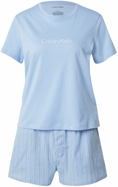 Calvin Klein Underwear Kraťasy  modrá / svetlomodrá / biela
