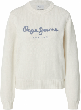 Pepe Jeans Sveter 'Caprice'  kráľovská modrá / biela