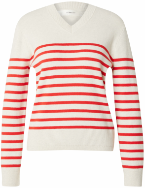 InWear Sveter 'Wallis'  svetločervená / biela