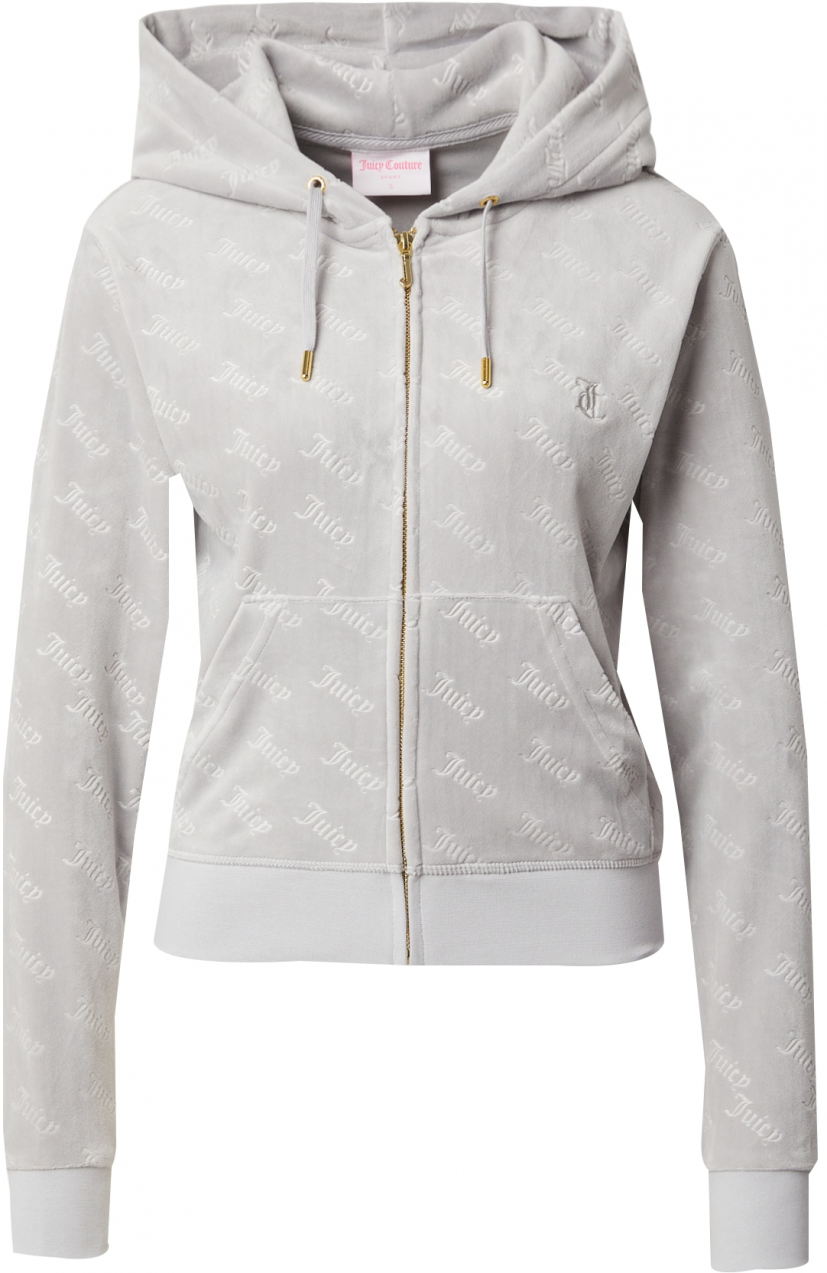 Juicy Couture Tepláková bunda 'GIGI'  sivá / biela
