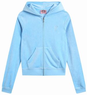 Juicy Couture Tepláková bunda 'Robyn'  neónovo modrá