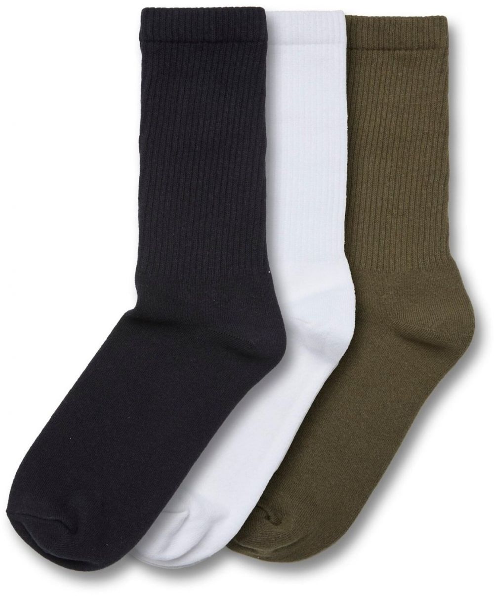 Urban Classics Ponožky  kaki / čierna / biela