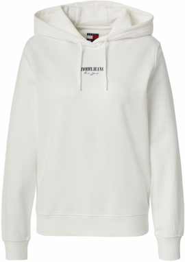 Tommy Jeans Mikina 'ESS'  červená / biela