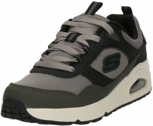 SKECHERS Tenisky 'UNO - RETRO-GROOVE'  mokka / tmavozelená / čierna