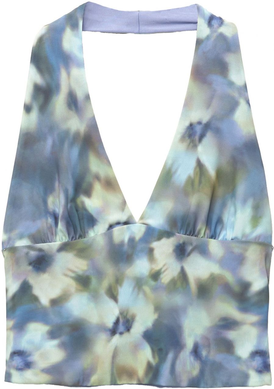 Pull&Bear Top  zafírová / pastelovo modrá / olivová / pastelovo zelená