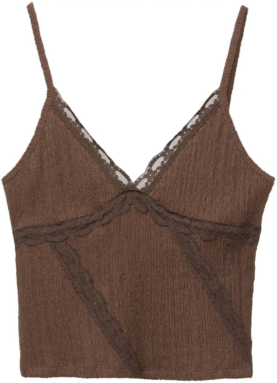 Pull&Bear Top 'PACIFIC'  hnedá