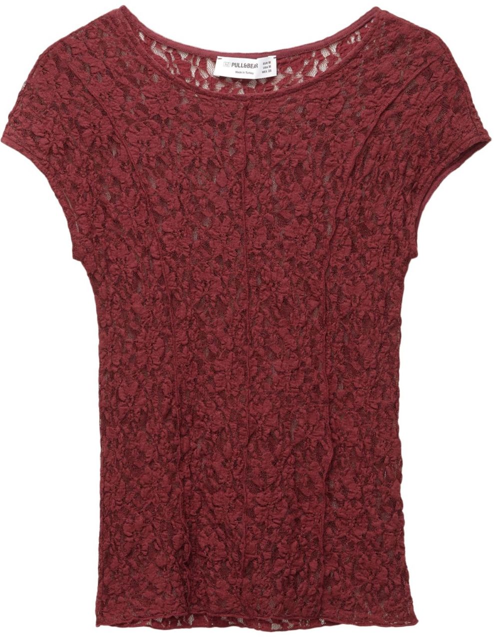 Pull&Bear Tričko  bordová