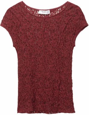 Pull&Bear Tričko  bordová