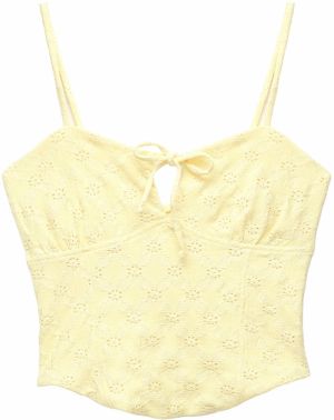 Pull&Bear Top  pastelovo žltá