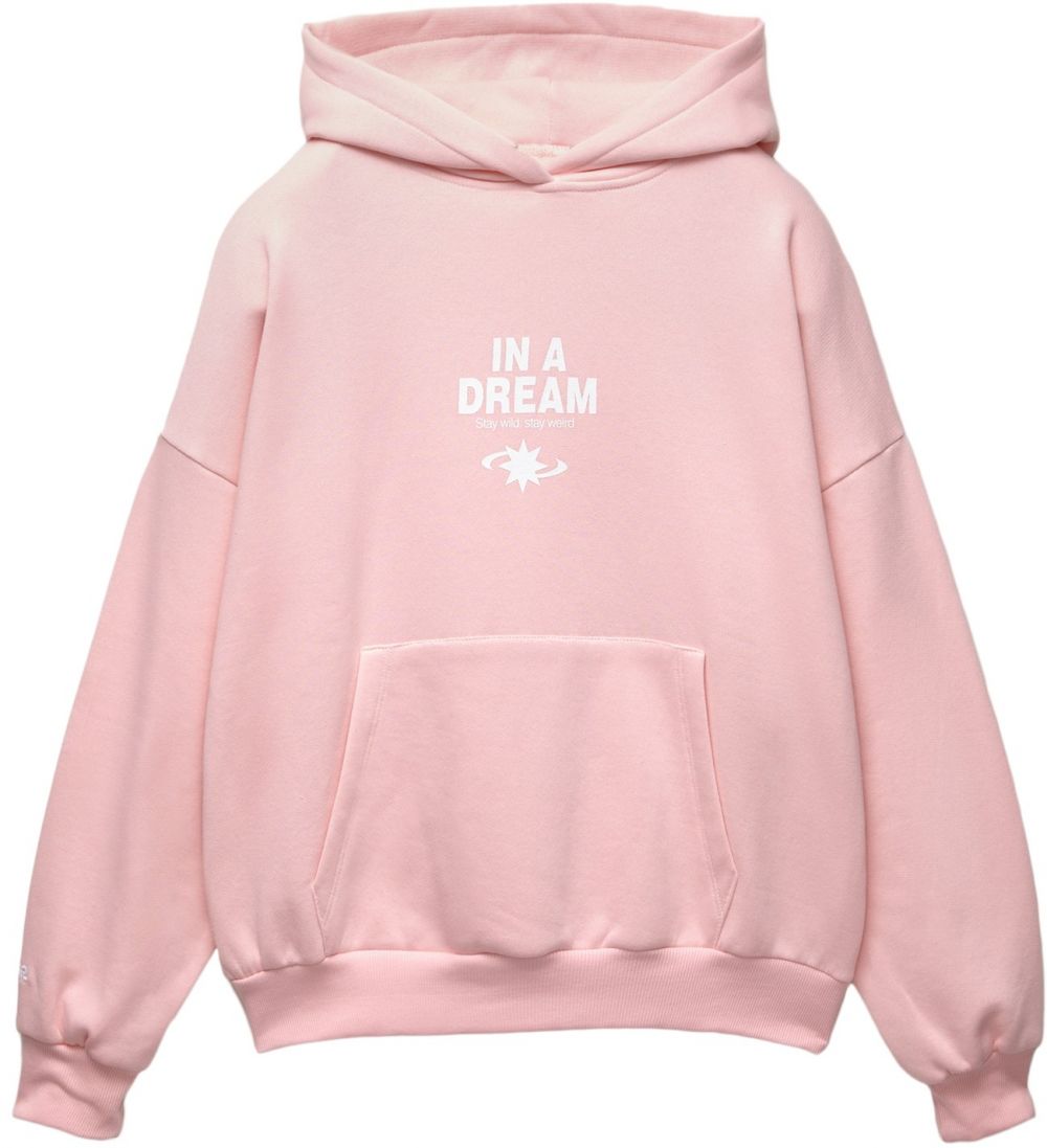 Pull&Bear Mikina  ružová / biela