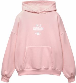 Pull&Bear Mikina  ružová / biela
