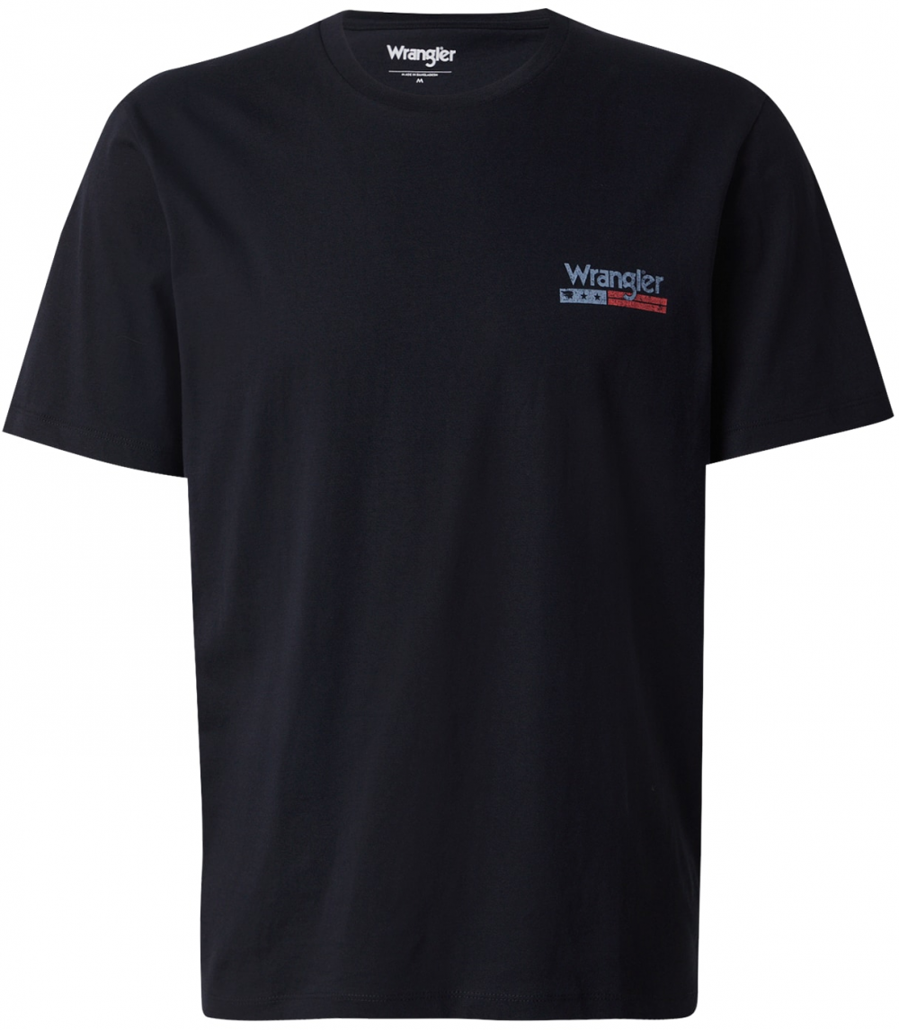 WRANGLER Tričko 'SMALL_AMERICANA'  námornícka modrá / opálová / červená
