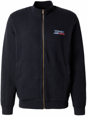 WRANGLER Tepláková bunda 'FUNNEL'  svetlomodrá / červená / čierna
