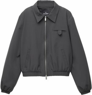 Pull&Bear Prechodná bunda  grafitová