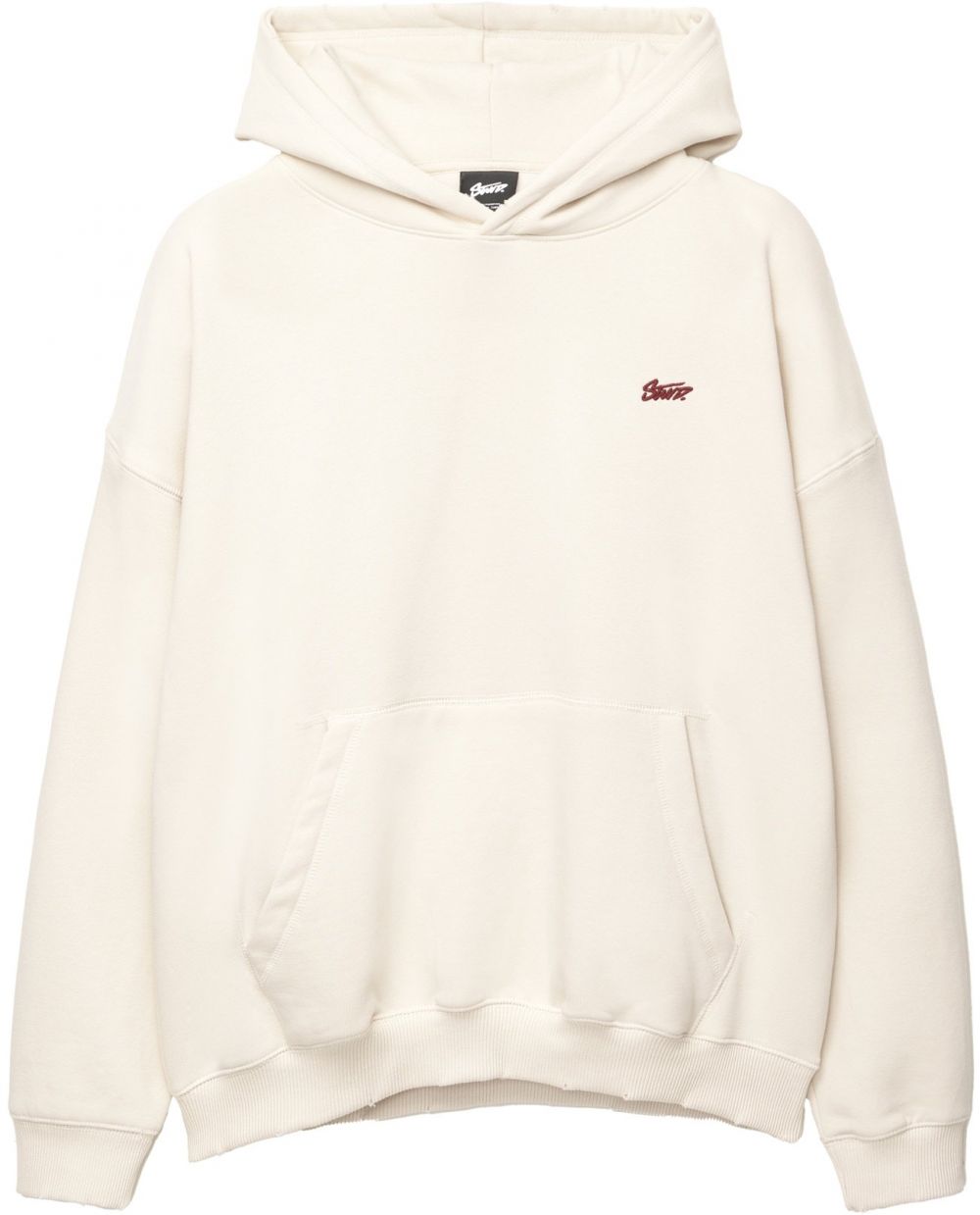 Pull&Bear Mikina 'STWD'  bordová / biela