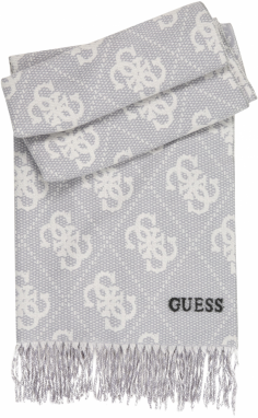 GUESS Šál 'BOSTON'  sivá / biela