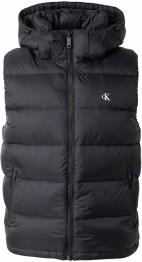 Calvin Klein Jeans Vesta  čierna / biela