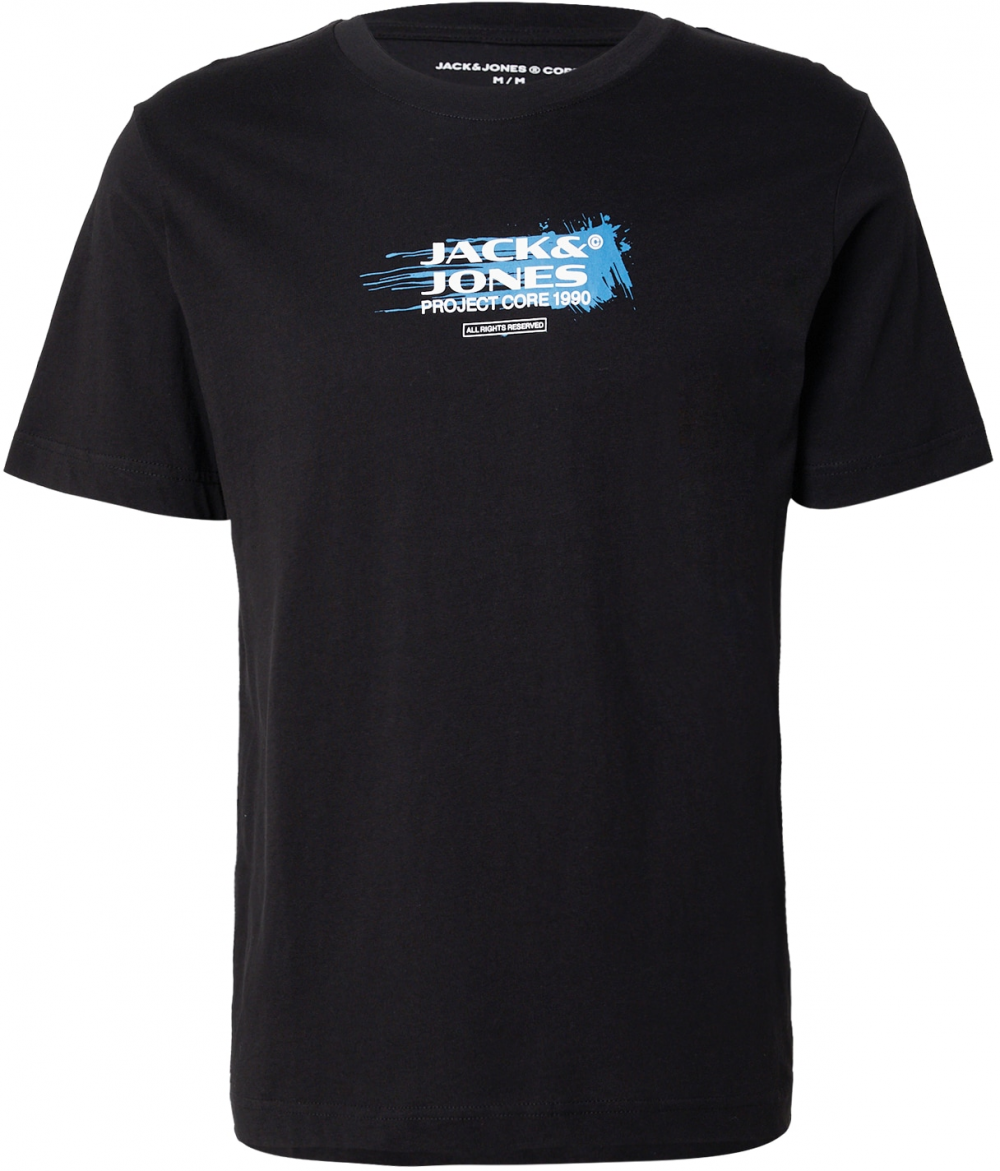 JACK & JONES Tričko  svetlomodrá / čierna / biela