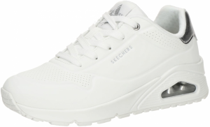 SKECHERS Nízke tenisky 'Uno - Golden Air'  strieborná / biela