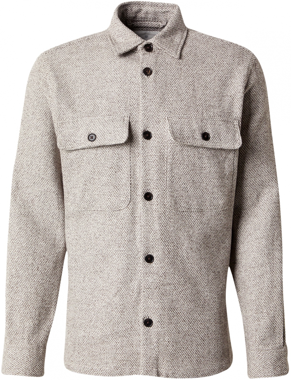 JACK & JONES Košeľa 'JPRRAYLE'  hnedá melírovaná